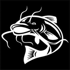 Lot de 2 (deux) autocollants en vinyle Catfish