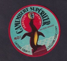 Ancienne étiquette Fromage France BN200172  Camembert Otarie