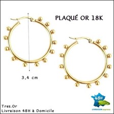 PLAQUÉ OR 18K Créoles