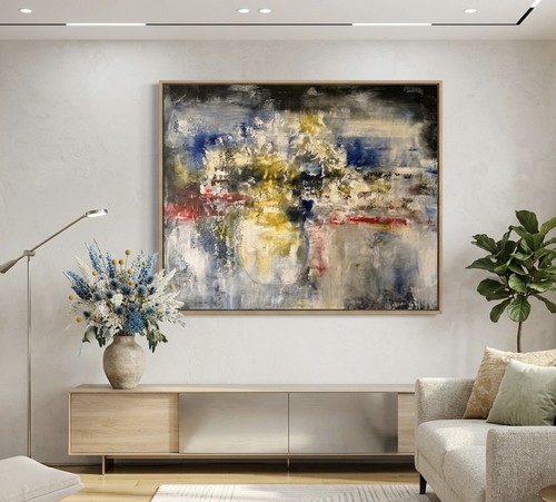 Tableau contemporain abstrait - tableau,