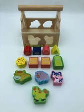 Embout en bois d'écureuil design ferme, jouet de motricité à partir de 1 an, ...