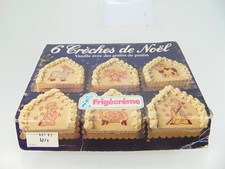 boite carton vide glace Frigécrème 6 crèches de noël vintage 70 80 france