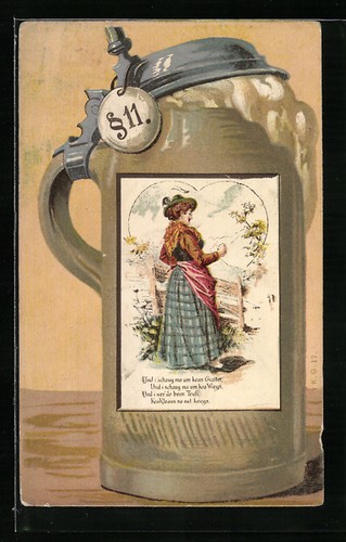 Carte postale gaufrée femme