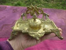 Encrier ancien bronze XIX