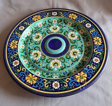 Superbe Rare grand plat ombilic Emaux Bordeaux Vieillard 19ème D 41cms +++ 