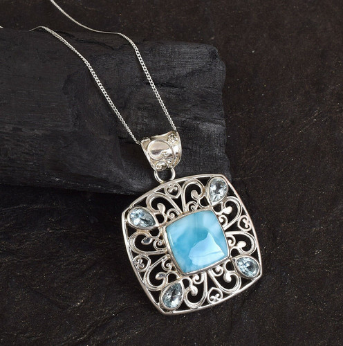 Pendentif argent sterling - en,