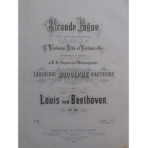 Beethoven quatuor 133 - quatuor, op