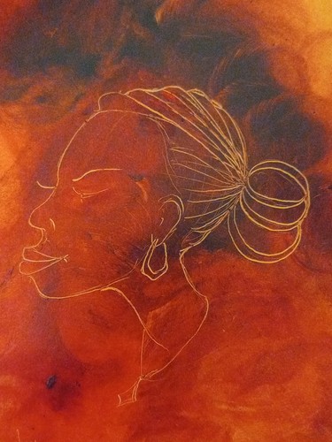 Tête femme africaine - femme,