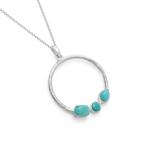 Véritable pendentif turquoise