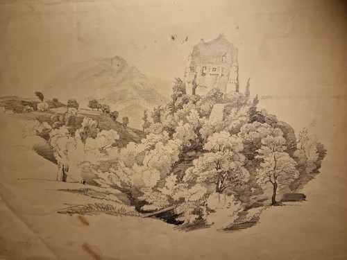 Ancien beau dessin - ancien, mine