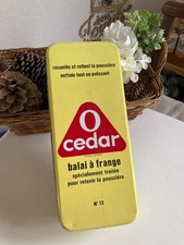 19⚜Ancienne Boite O Cedar Balai à Frange Boite en Métal Vide Vintage Authentique