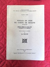 VOYAGE en INDE du Comte DE MODAVE 1773-1776 Bengale Indoustan  DELOCHE 1971  9