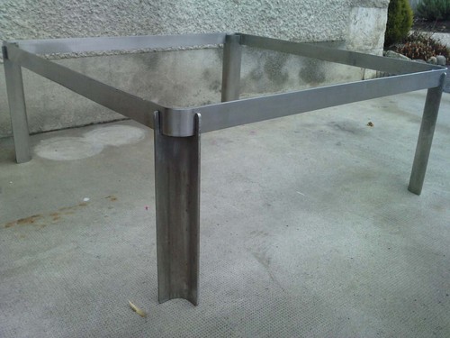 Grande table basse chrome - grande,