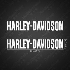 2 stickers HARLEY 20 cm BLANC