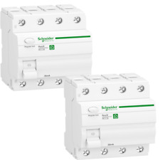 2 X Schneider Electric Disjoncteur Différentiel (FI) Resi9 RCCB 40A R9R22440