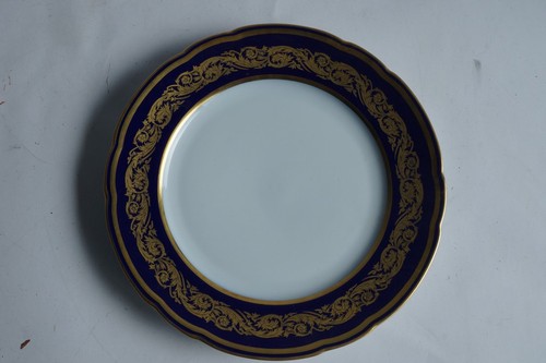 Assiette vendôme bleu - assiette, or