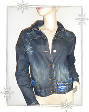 B - Veste Blouson Fantaisie en Jeans Boutonnée Segura Taille M