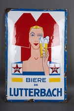 Plaque émaillée bombée