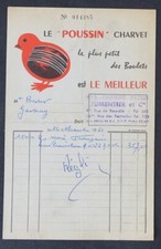 Facture POUSSIN CHARVET 1961
