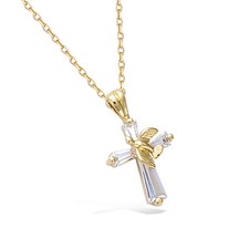 Pendentif croix colombes - pendentif, de