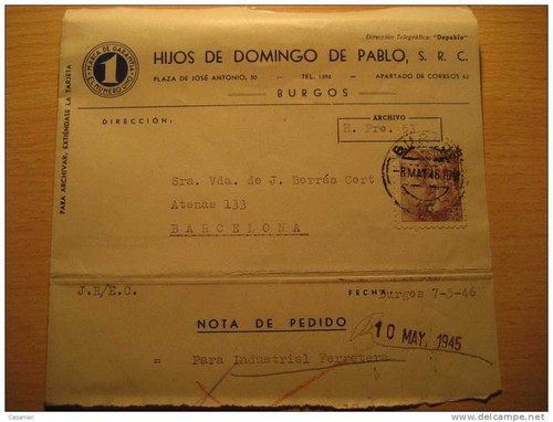 Burgos 1946 timbre franco - burgos,