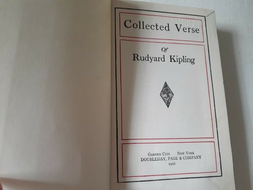 Collected verse rudyard - collected, of