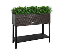Bac À Herbes En Rattan Pour Le Jardin Ou Le Balcon 95x40x30 Cm