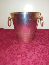 Seau à champagne Orfèvre Gelb à deux anses en métal argenté  XX siècle