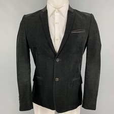 THE KOOPLES Taille 36 Noir Velours Coton Manteau Sport