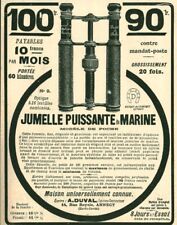 Publicité ancienne jumelles de marine A. Duval Annecy 1908 issue de magazine