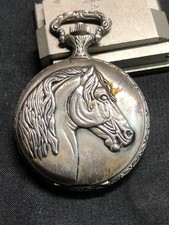 montre gousset decor de cheval