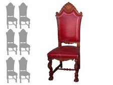 série de 6 chaises style