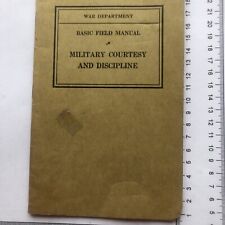 WW2 GUIDE BOOK LIVRE MILITAIRE MILITARY COURTESY AND DISCIPLINE  1941 TM 21-50