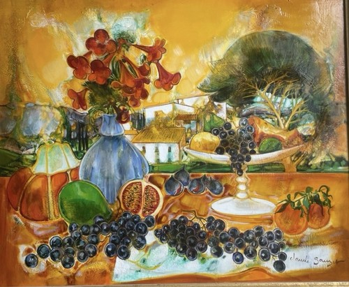Claude sauzet signé 50x61 - claude,