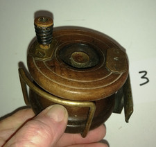 ancien moulinet de pêche  en bois art-populaire début 20ème n°3