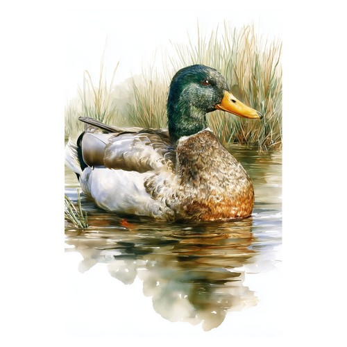 Affiche aquarelle canard - aquarelle,