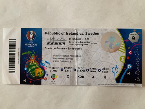 Ticket match uefa euro 2016 - uefa,