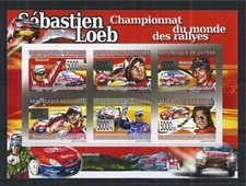 GUINÉE 2008 FEUILLE MINI IMPERF MiNr: 5803 - 08 ** RALLYE RACING SEBASTIEN LOEB