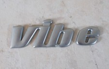 Vintage PONTIAC VIBE monogram emblem badge sign car vtg USA old silver 2000s