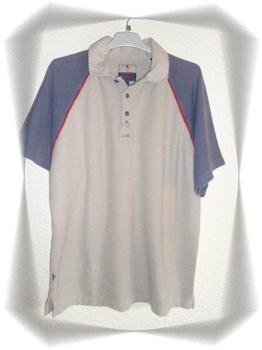 Polo fantaisie gris bleu - fantaisie,