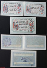 3 Billets Matières 5, 10, 50