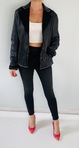 Veste cuir laine zapa - veste,