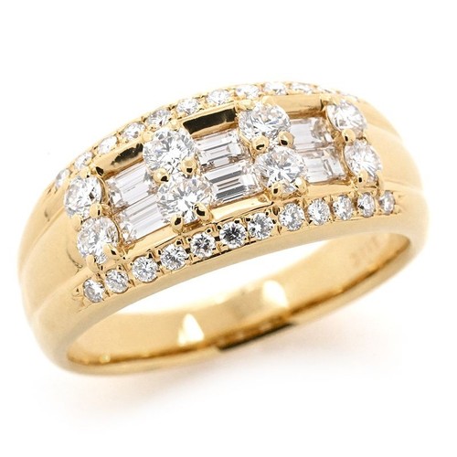 Bague pavé diamant naturel - pavé, en