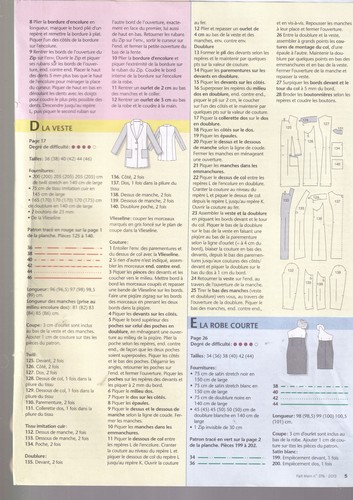 Patron veste robe courte - patron,