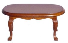 Table Basse Ovale En Noyer