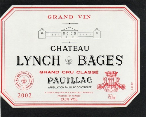 Pauillac gcc etiquette - etiquette, chateau