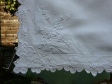 Gorgeous antique French JC PillowSham Pillowcase Richelieu Lace scaloped