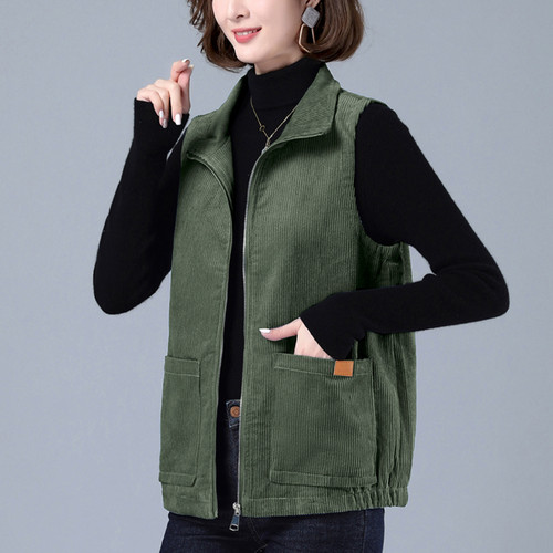 Femme velours gilet revers - femme,