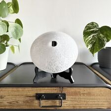 Globe abat-jour moucheté blanc | Verre de Clichy Art déco | Tulipe lustre