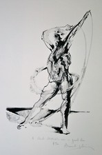 Bernard JOBIN - Estampe originale - Lithographie - Un grand élan